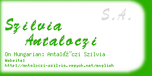 szilvia antaloczi business card